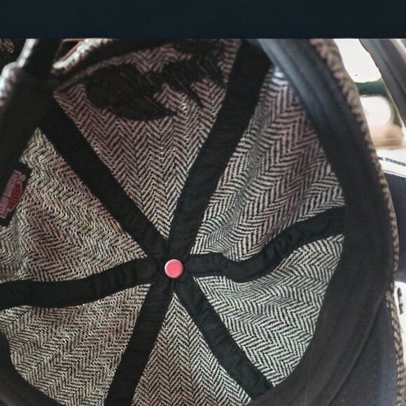 HARLEY-DAVIDSON Womens Newsboy Trendsetter Black/Gray Cap OSFA - Picture 7 of 8